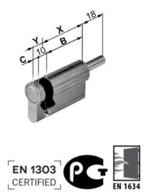 Demi-cylindre de porte AGB 600 - Axe 63mm