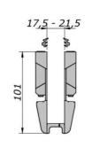 Set de 10 clames pour garde-corps - Verre 8+8mm