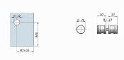 Bouton plat cylindrique D30mm