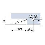 Contre serrure d'angle pour porte en verre