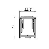 Profil U alu pour vitrage 8mm