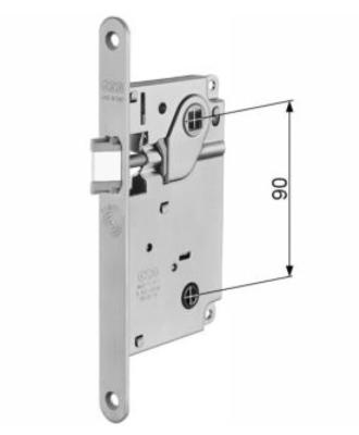 Serrure AGB CENTRO LATCH - 18x196mm - Carré WC