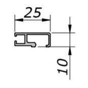 Capotage supérieur pour garde-corps - 2500mm