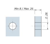 Vis articulée Lg 104mm - SV - Tete dépassante D60mm