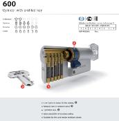 Demi-cylindre de porte AGB 600 - Axe 63mm