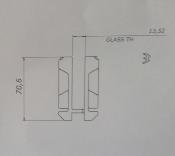 Set de 10 clames pour garde-corps - Verre 6+6mm