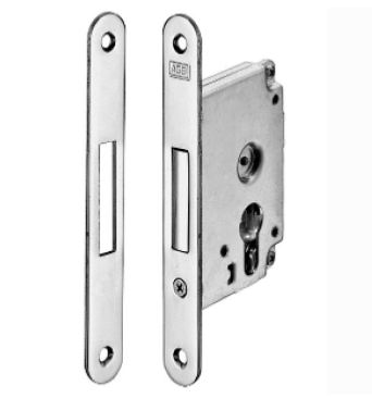 Serrure AGB SICUREZZA MORTICE LOCK - Bords arrondis - 22x168mm - Cylindre