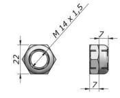 Ecrou auto-bloquant M14x1,5