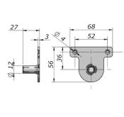 Crapaudine pour penture tubo