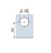 PUNCTO - Point fixe VEA pour verre trempé - Tete dépassante - Fixation murale