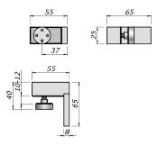 Clame Boxy simple - Fixation murale - D50mm