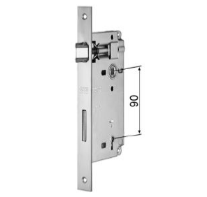 Serrure AGB PATENT GRANDE Mod. 590 - 22x238mm extrem. carrées - LAITON - Clé patent