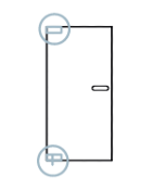 Charnière hydraulique KIT FRENUM pour porte en verre - Pose latérale