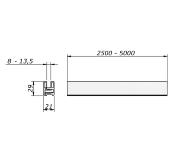 Profil U ALU pour vitrage 8 à 13,5mm