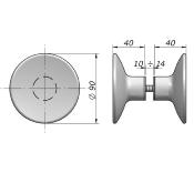 Poignée ronde D90
