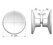 Poignée ronde D120