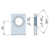 PUNCTO - Point fixe VEA pour verre trempé - Tete fraisée - Fixation murale