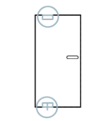 Charnière hydraulique KIT FRENUM pour porte en verre - Pose décentrée