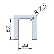 Petite serrure 60x75mm avec trou pour cylindre