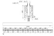 Profil U pour garde-corps - Fixation au sol - 2500mm