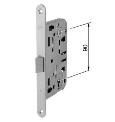 Serrure AGB MEDIANA EVOLUTION - 18x196mm - Clé patent