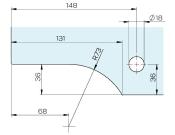 Charnière hydraulique FRENUM pour porte en verre - Pose latérale