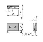 Charnière horizontale pour meuble