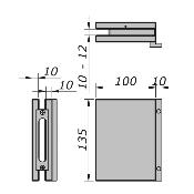 Contre boitier pour serrure O-10205