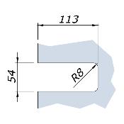 Serrure magnétique à ressort 70x120mm avec réservation pour béquille et cylindre