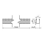 Profil U inox pour vitrage 10mm