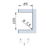 Serrure à ressort 100x135mm avec réservation pour béquille et cylindre et fraisage