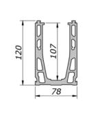 Profil U pour garde-corps - Fixation au sol - 2500mm