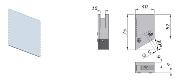 Clame inférieure pour garde-corps en verre incliné - Sans découpe