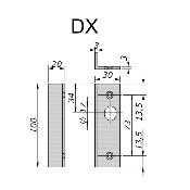 Plaque de gâche à 90° pour art. O-10220 / O-10222