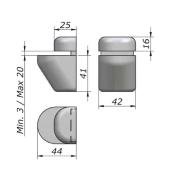 support mural extra-large réglable pour étagère en verre 3-20mm