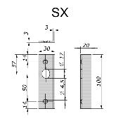 Plaque de gâche à 90° pour art. O-10220 / O-10222