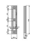 striker - 26,5x134x12,5mm bords carrés - Pour serrure AGB CENTRO WITH BOLT