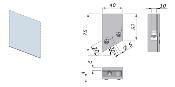 Clame inférieure pour garde-corps en verre incliné - Sans découpe