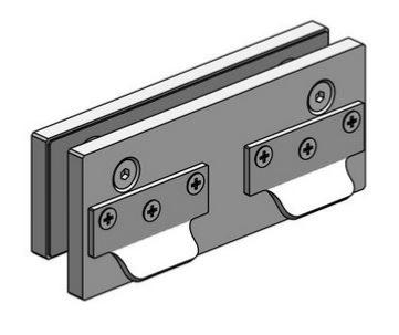 Contre-plaque supérieure pour double porte anti-panique - Fixation sur imposte vitrée