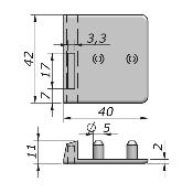 Plaque de gâche plate pour art. O-10286 / O-10296 / O-10288 / O-10298