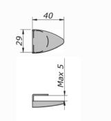 Contre oval pour petite serrure sans découpe