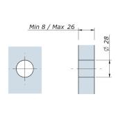 Vis articulée Lg 104mm - SV - Tete dépassante D40mm